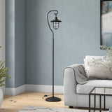 63" Nickel Arched Floor Lamp With Clear Transparent Glass Globe Shade