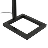 68" Black Floor Lamp With White Frosted Glass Rectangular Shade