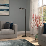 70" Nickel Arched Floor Lamp With White Frosted Glass Drum Shade