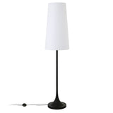 60" Black Novelty Floor Lamp With White Frosted Glass Drum Shade