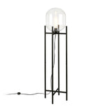 55" Black Novelty Floor Lamp With Clear Transparent Glass Globe Shade