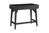 36" Black Solid Manufactured Wood Writing Desk with Two Drawers