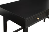 36" Black Solid Manufactured Wood Writing Desk with Two Drawers