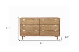 36" Gray Solid Wood Three Drawer Chest