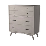 59" Gray Solid Wood Seven Drawer Double Dresser