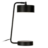 18" Black Metal Desk Table Lamp With Black Drum Shade