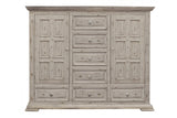 64" White Solid Wood Seven Drawer Gentlemans Chest