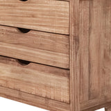 36" Natural Solid Wood Three Drawer Chest