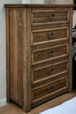 62" Brown Solid Wood Seven Drawer Double Dresser