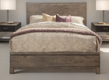 Gray Solid and Manufactured Wood California King Bed