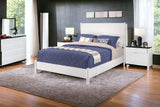 White Solid and Manufactured Wood California King Bed