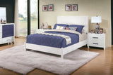 White Solid and Manufactured Wood King Bed