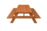 94" Cedar Chest Solid Wood Outdoor Picnic Table