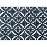 2' X 3' Navy Blue Moroccan Machine Tufted Area Rug With UV Protection