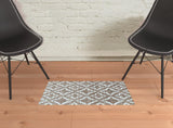 2' X 3' Sand Moroccan Machine Tufted Area Rug With UV Protection