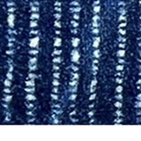 2' X 3' Navy Blue Striped Washable Area Rug With UV Protection