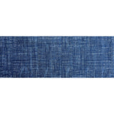 2' X 6' Navy Blue Striped Washable Runner Rug With UV Protection