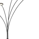 72" Bronze Five Light Led Arc Floor Lamp