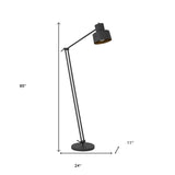 61" Brown Led Traditional Shaped Floor Lamp