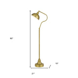 63" Rusted Two Light Traditional Shaped Floor Lamp With Beige Square Shade