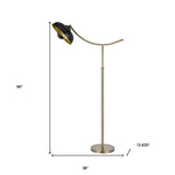 74" Bronze Adjustable Led Traditional Shaped Floor Lamp