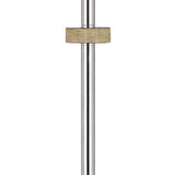 61" Chrome Traditional Shaped Floor Lamp With White Square Shade