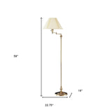 71" Black Three Light Traditional Shaped Floor Lamp With Clear Transparent Glass Novelty Shade