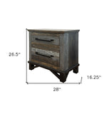 27" Brown One Drawer Nightstand