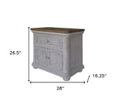 27" Gray One Drawer Nightstand