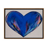 Blue Open Your Heart Framed Canvas Framed Wall Art