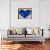 Blue Open Your Heart Framed Canvas Framed Wall Art