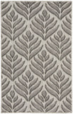 3' X 4' Charcoal Floral Power Loom Area Rug