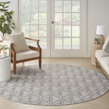 3' X 4' Charcoal Floral Power Loom Area Rug