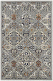 5' x 7' Green and Ivory Floral Power Loom Area Rug