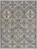 7' x 10' Green and Ivory Floral Power Loom Area Rug