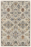 6' x 9' Green and Ivory Floral Power Loom Area Rug