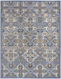 8' x 10' Green and Ivory Floral Power Loom Area Rug