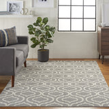 6' x 9' Gray Moroccan Power Loom Area Rug