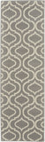 7' Gray Moroccan Power Loom Runner Rug