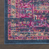 12' x 15' Blue Moroccan Power Loom Distressed Area Rug