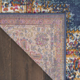 10' x 14' Blue Moroccan Power Loom Distressed Area Rug