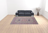 9' x 12' Gray Floral Power Loom Area Rug