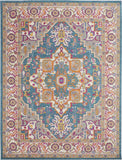 9' x 12' Gray Floral Power Loom Area Rug