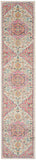 10' Pink and Ivory Oriental Power Loom Runner Rug