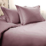 Purple Red King Cotton Blend 1200 Thread Count Washable Duvet Cover Set