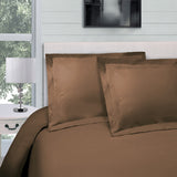 Taupe Twin Cotton Blend 300 Thread Count Washable Duvet Cover Set