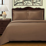 Taupe King Cotton Blend 400 Thread Count Washable Duvet Cover Set