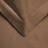 Taupe Twin Cotton Blend 400 Thread Count Washable Duvet Cover Set