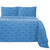 Light Blue King Cotton Blend Thread Count Washable Duvet Cover Set