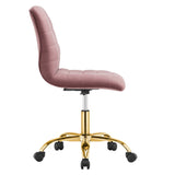 Ripple Armless Performance Velvet Office Chair by Modway